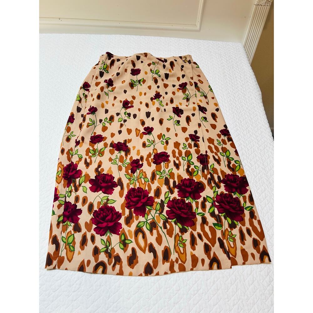 SAGE HARBOR FLORAL MAXI SKIRT/ TIMELESS COTTAGE CORE AESTHETIC ( SIZE - 18 )